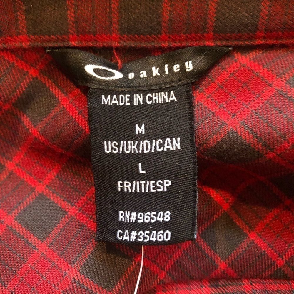 Oakley Med, Button Front Plaid Shirt, Woodland Red and Gray - Picture 12 of 12